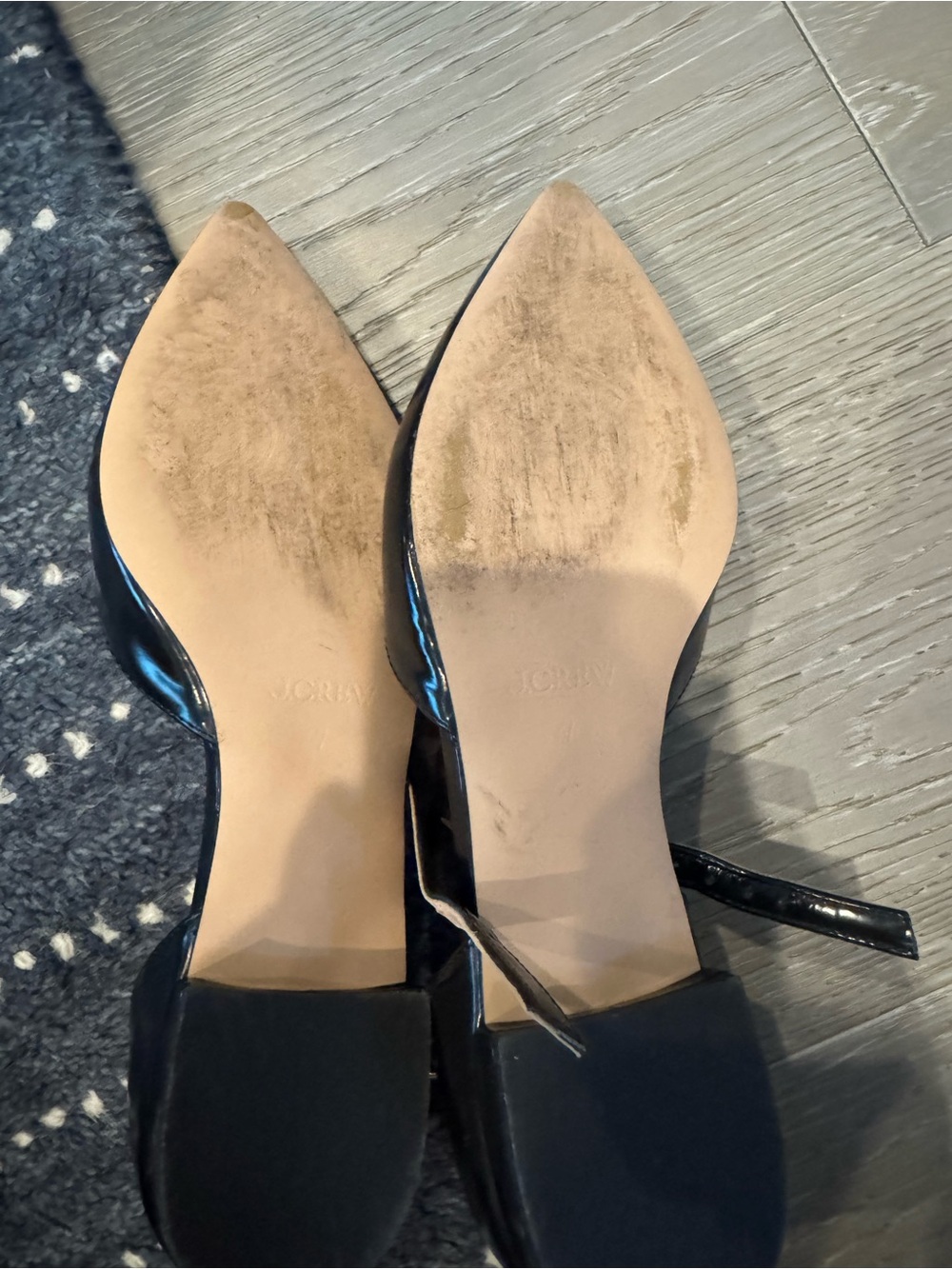 J. Crew Black Pointed-Toe Slingback Flats - Picture 4 of 5
